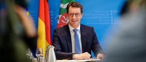 Hendrik Wüst (CDU), Ministerpräsident von Nordrhein-Westfalen, bei einer Pressekonferenz Ende Januar 