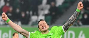 Wout Weghorst jubelt ab sofort nicht mehr für den VfL Wolfsburg. Er wechselt zum FC Burnley in die Premier League.