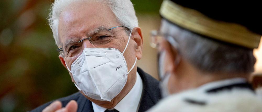 Amtsinhaber Sergio Mattarella erhielt bei der Präsidentenwahl am Donnerstag erneut die meisten Stimmen. Dabei wird er eine zwei Amtszeit nicht antreten.