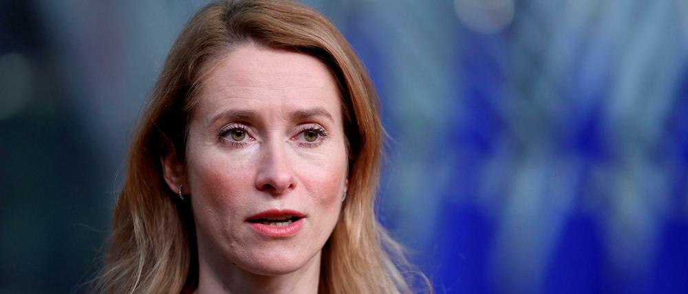 Kaja Kallas, Premierministerin von Estland, beim EU-Gipfel im Dezember 2021