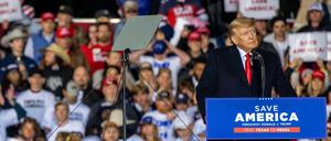 Inszenierung, als sei er bereits der sichere Präsidentschaftskandidat 2024: Donald Trump in Conroe, Texas.