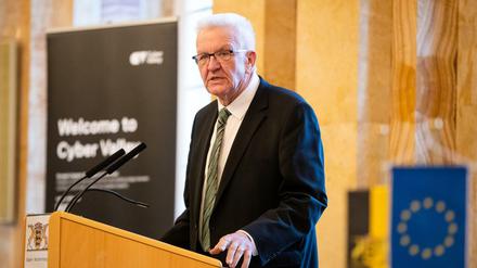 Winfried Kretschmann, Ministerpräsident von Baden-Württemberg, bei einer Rede am 27. Januar in Stuttgart.