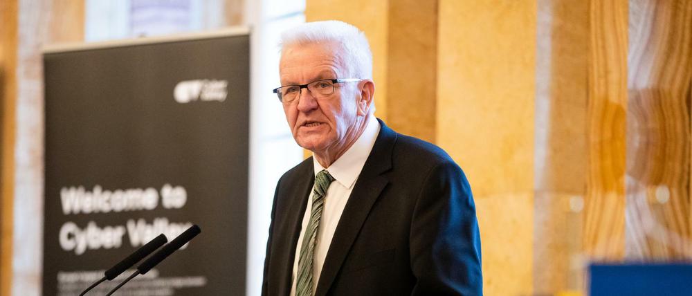 Winfried Kretschmann, Ministerpräsident von Baden-Württemberg, bei einer Rede am 27. Januar in Stuttgart.