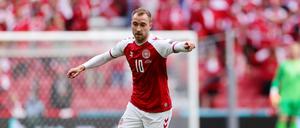 Christian Eriksen im Trikot der dänischen Nationalmannschaft. 
