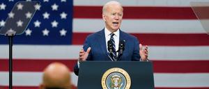 US-Präsident Joe Biden bei einer Rede an der Carnegie Mellon University.
