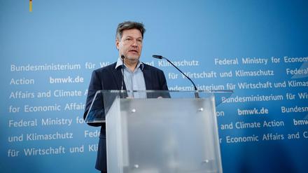 Muss Korrektur verkünden: Robert Habeck (Grüne), Bundesminister für Wirtschaft und Klimaschutz.