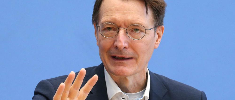 Bundesgesundheitsminister Karl Lauterbach (SPD) im Haus der Bundespressekonferenz.