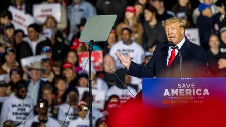 Der ehemalige Präsident Donald Trump bei einer Veranstaltung in Texas am 29. Januar 2022