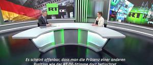In der Opferrolle. RT-Vizechefredakteurin Anna Belkina sieht in der Untersagung des Sendebetriebs einen Versuch, RT DE einen Maulkorb zu verpassen.