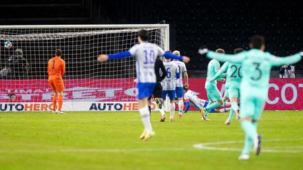 Der Knackpunkt. Der Ausgleich der Bochumer brachte Hertha BSC kurz nach der Pause aus dem Konzept.