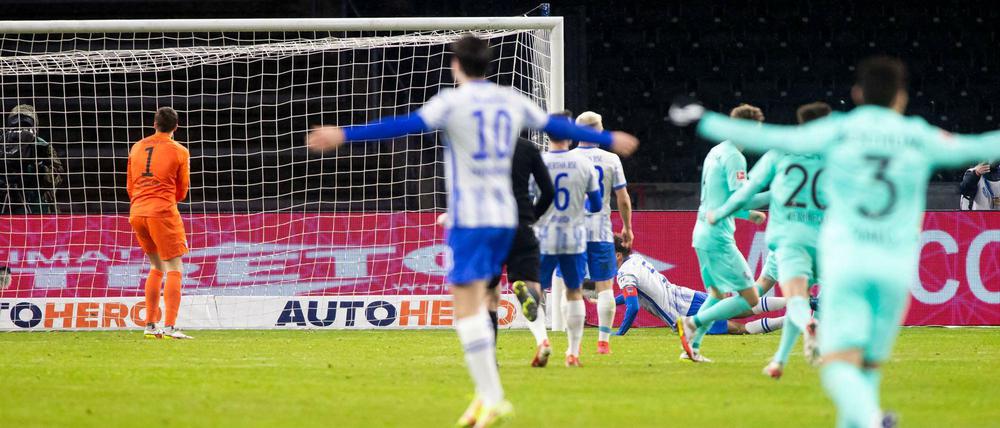 Der Knackpunkt. Der Ausgleich der Bochumer brachte Hertha BSC kurz nach der Pause aus dem Konzept.
