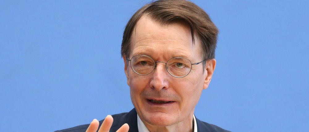 Der Bundesgesundheitsminister Karl Lauterbach (SPD).