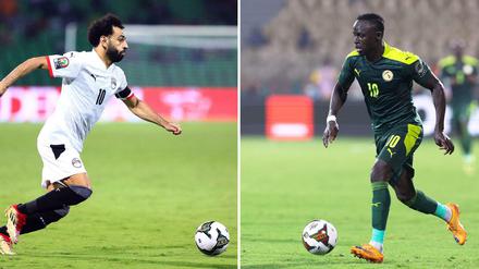 Beim FC Liverpool spielen Mohamed Salah (links) und Sadio Mane Seite an Seite. Im Finale des Afrika-Cups sind sie am Sonntagabend Gegner.