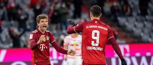 Die schon wieder. Thomas Müller (links) und Robert Lewandowski erzielten jeweils ein Tor. 