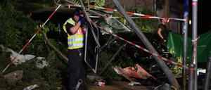 Trümmer einer tödlichen Unfallstelle: die Invalidenstraße im September 2019.