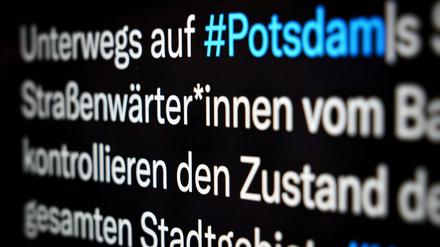 Auf dem Twitter-Account der Landeshauptstadt Potsdam wird der Beruf der Straßenwärter*innen vorgestellt.