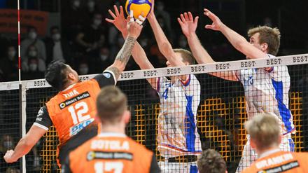 Gegen Frankfurt setzten die Volleys sich am Ende eindeutig durch.