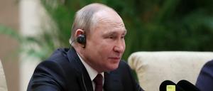 Wladimir Putin während eines Treffens mit Xi Jinping.