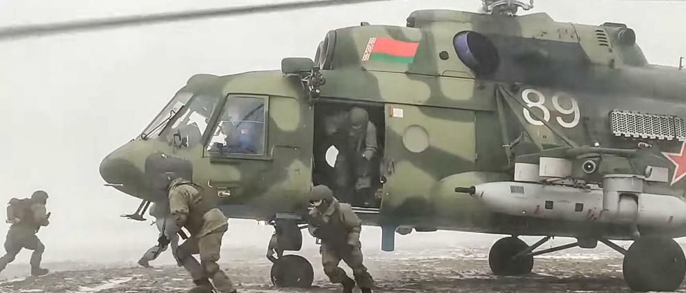 Russland soll für das Manöver in Belarus rund 30.000 Soldaten verlegt haben.