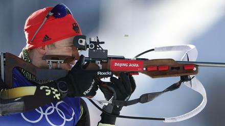Benedikt Doll leistete sich zwei Schießfehler, zu viel für eine Medaille.