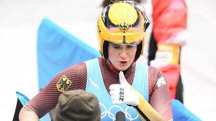 Die Schnellste. Natalie Geisenberger rodelte am Dienstag zu Gold.