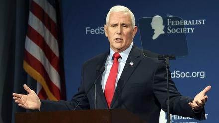 Mike Pence, ehemaliger US-Vizepräsident, spricht auf der Jahrestagung der Federalist Society in Florida.