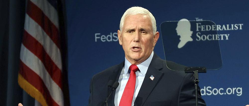 Mike Pence, ehemaliger US-Vizepräsident, spricht auf der Jahrestagung der Federalist Society in Florida.