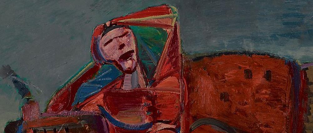 Leere Hülle. Eine der „Sitzfiguren“ von Hermann Bachmann.