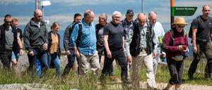 Bundespräsident Frank-Walter-Steinmeier bei einer Wanderung am Brocken im Juli 2021 