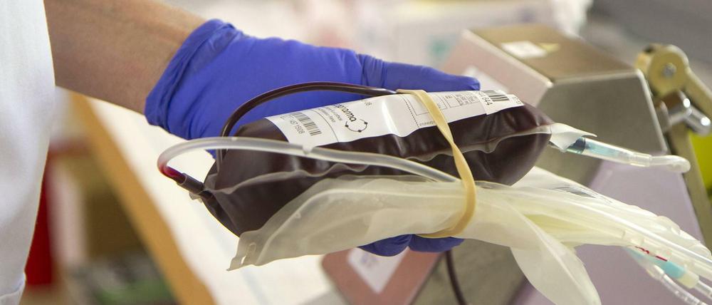 Eine Blutkonserve. (Symbolbild)