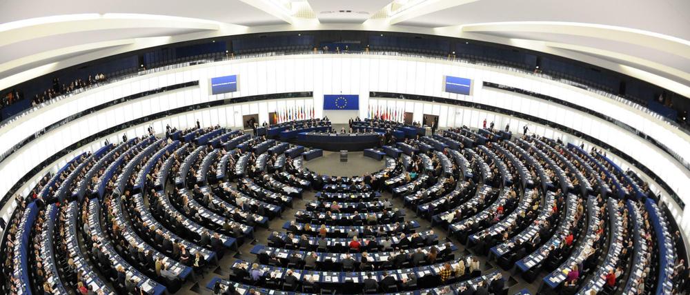 Blick in den Plenarsaal des Europaparlaments.