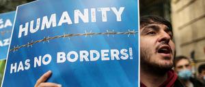 Protest gegen den Tod von Migranten an der an der türkisch-griechischen Grenze in Istanbul (Archivbild)