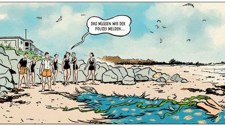 Rätselhaftes Strandgut: Eine Szene aus „Der Hafen der Geheimnisse“.
