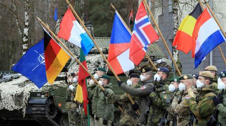 Nato-Kräfte in Litauen. Die Balten hoffen auf Verstärkung.