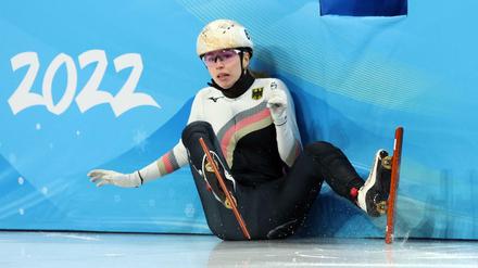 Die Shorttrackerin Anna Seidel stürzte im Viertelfinale über 1.500 Meter bei den Olympischen Winterspielen.