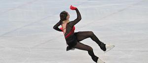 Gold-Favoritin Kamila Walijewa hatte am Donnerstagabend mehrere Fehler in ihrer Kür gemacht und war Vierte geworden.