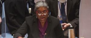 Die UN-Botschafterin der USA, Linda Thomas-Greenfield 