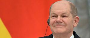 Olaf Scholz hatte offensichtlich auch seinen Spaß bei der Pressekonferenz mit Putin. 