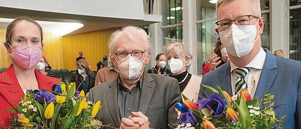 Nach der Wiederwahl: Beatrix Busse, Kuratoriumsvorsitzender Karl Max Einhäupl und Günter M. Ziegler (v. l. n. r.).