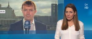 Tagesschau24 nutzt das weit verzweigte Korrespondentennetz der ARD. Aus Moskau analysiert Demian von Osten die Situation.