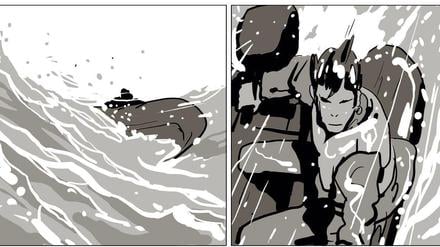 In seinem Element: Eine Szene aus „Corto Maltese – Schwarzer Ozean“.