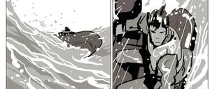 In seinem Element: Eine Szene aus „Corto Maltese – Schwarzer Ozean“.