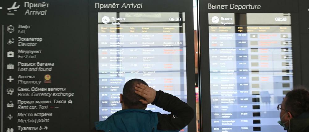 Europäische Airlines verkehren nicht mehr im ukrainischen Luftraum.