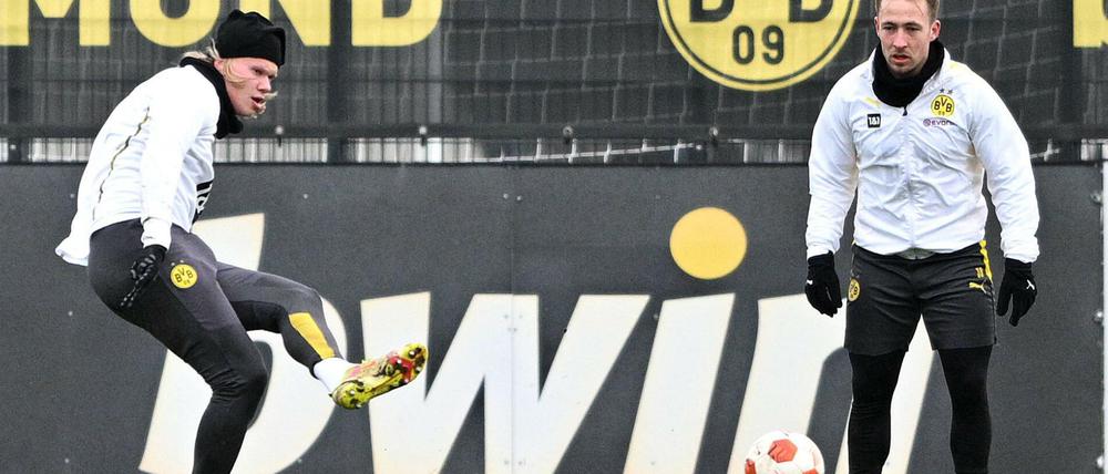 Trainieren kann Erling Haaland schon wieder.