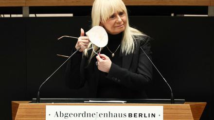 Innensenatorin Iris Spranger während einer aktuellen Stunde im Abgeordnetenhaus in Berlin