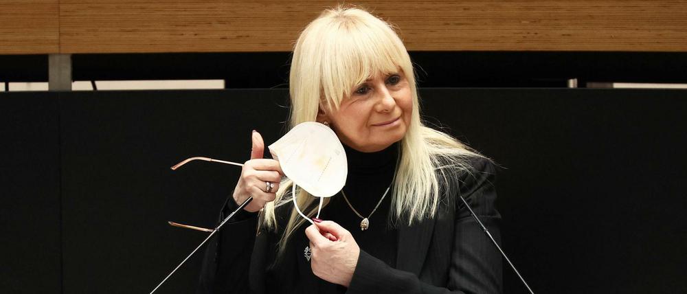 Innensenatorin Iris Spranger während einer aktuellen Stunde im Abgeordnetenhaus in Berlin