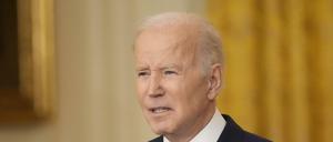 US-Präsident Joe Biden bei seiner Ansprache am Donnerstagabend.