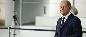 Der deutsche Regierungschef Olaf Scholz am Samstag im Kanzleramt.