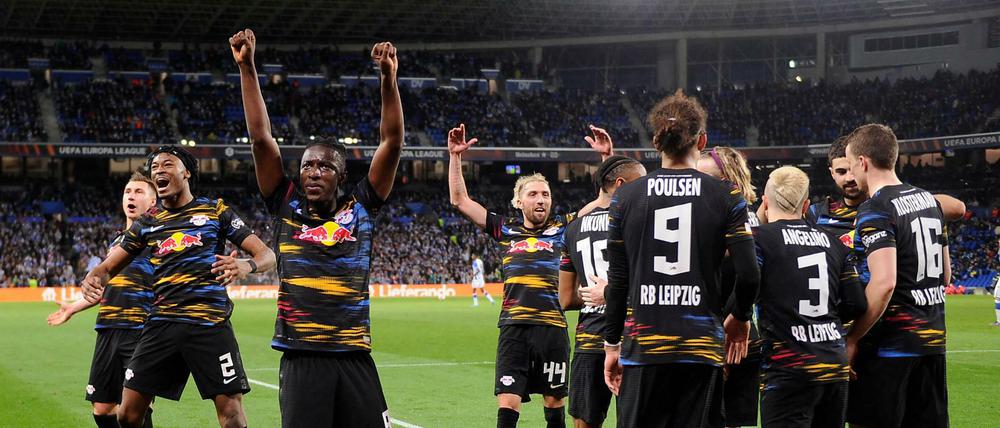 So sehen Sieger aus: Die Spieler von RB Leipzig.