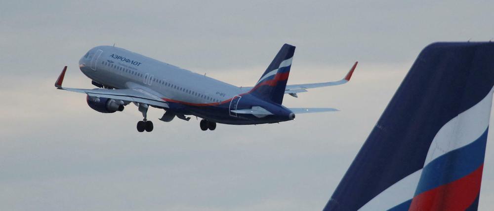 Eine russische Aeroflot Maschine.